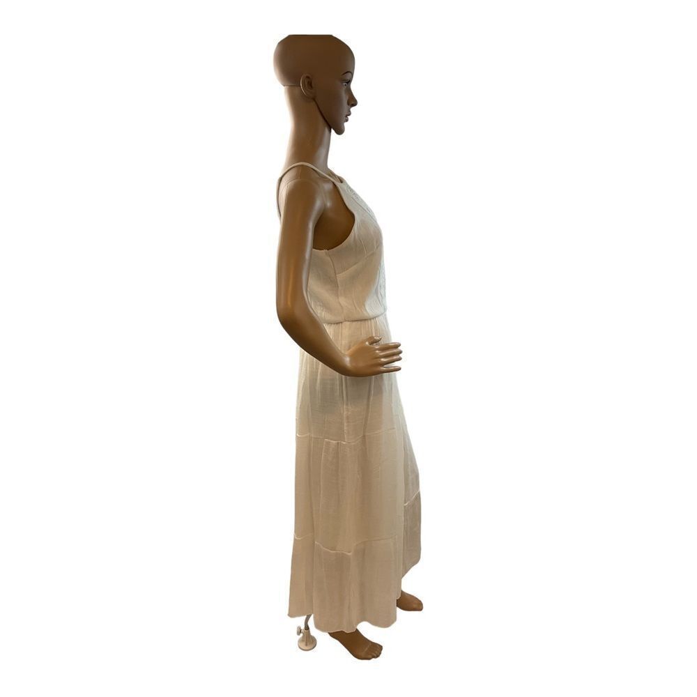 Kings Road Women's White Polyester Sleeveless Long Maxi Dress Size Small. - Picture 3 of 11